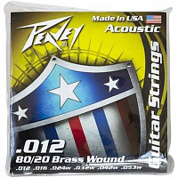 PEAVEY 80/20 Acoustic Brass Wound Strings 12 - 053