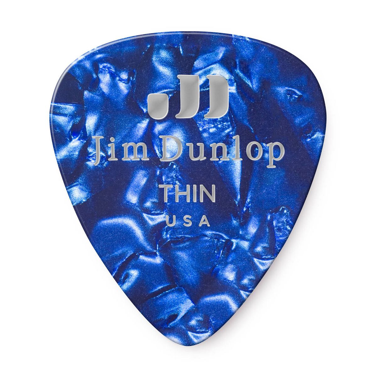 DUNLOP 483P10TH Celluloid Blue Pearloid Thin 12Pack