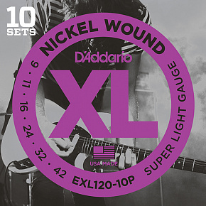 D'ADDARIO EXL120-10P Nickel Wound Super Light