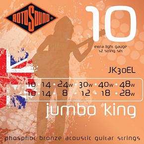 ROTOSOUND JK30EL PHOSPHOR BRONZE 12 STRING 10 14 8 12 18 28