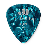 DUNLOP 483P11TH Celluloid Turquoise Pearloid Thin 12Pack