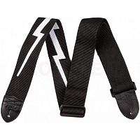 FENDER 2.5' NYLON LIGHTNING BOLT STRAP BLACK