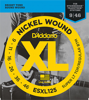 D'ADDARIO ESXL12 NICKEL WOUND SUPER LIGHT TOP/ REGULAR BOTTO