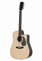 FENDER SQUIER SA-105CE DREADNOUGHT NAT W/FISHMAN PREAMP