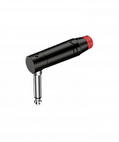 ROXTONE RJ2RPP-RD-BN Connector, 6.3mm mono Male Jack(angular), Black electrophoretic paint shell, Nickel pla