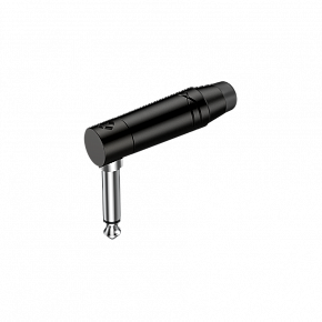 ROXTONE RJ2RPP-BK-BN Connector, 6.3mm mono Male Jack(angular), Black Shell, Nickel plated Contacts, 1pcs/PE
