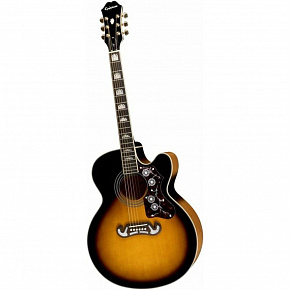 EPIPHONE EJ-200CE Vintage Sunburst GLD HDWE W/SHADOW PREAMP